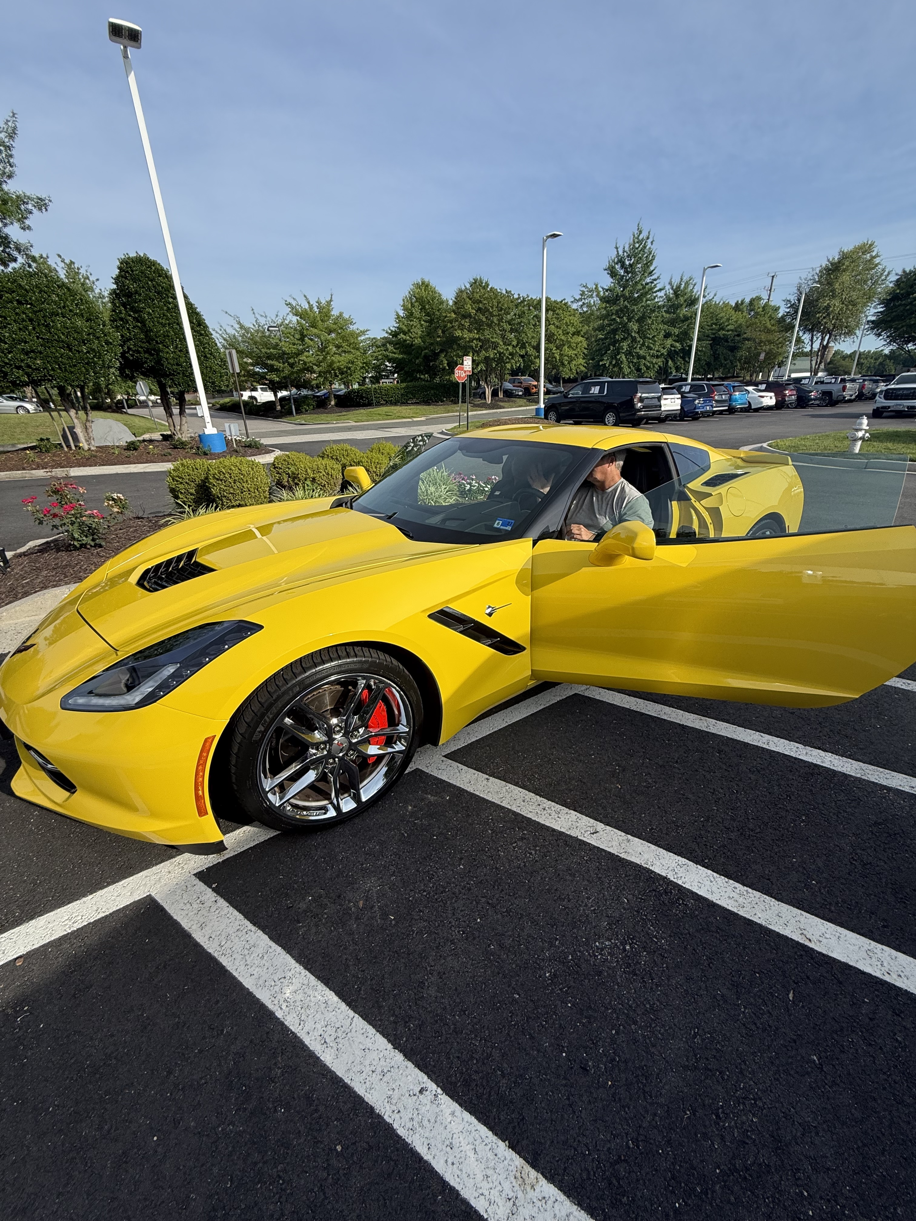 Front three-quarter view of the Corvette