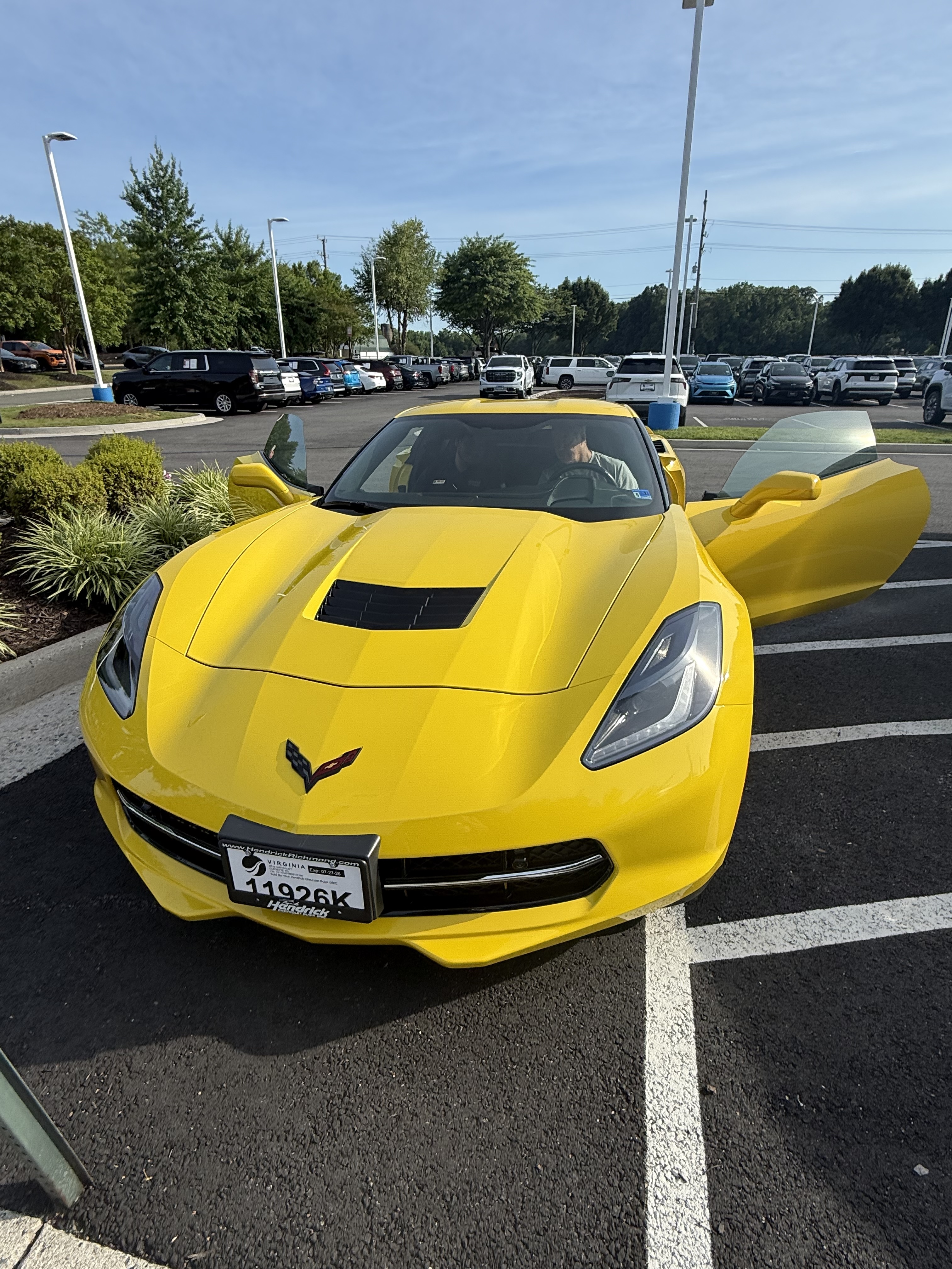 Front view of the Corvette